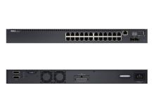 Dell Switch zarządzalny Dell Networking N2024P L2 PoE+ 24x 1GbE + 2x 10GbE SFP+ fixed ports Stacking IO to PSU air AC