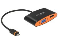 DeLOCK Adapter SlimPort / MyDP męskie > HDMI / VGA żeńskie + Micro USB żeńskie