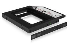 RaidSonic Technology IcyBox Adapter dla 2,5'' HDD/SSD Notebook extension (9.5 mm dvd slot), Czarna
