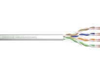 Digitus Kabel teleinformatyczny, instalacyjny, F/UTP kat.5e 4x2xAWG24/1, drut, miedziany, PVC, 100m, szary