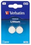 Verbatim Lithium Battery CR2016 3V 2 Pack