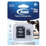 Team Group Karta Pamięci Micro SDHC 16GB Class 10 +Adapter