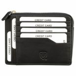 Skórzany Portfel RFID na Zamek Dowód Rejestracyjny Karty Zbliżeniowe