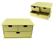 DECOUPAGE tekturowa szkatułka, komoda z szufladkami