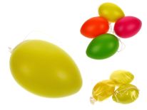 Jajka plastikowe kolor do zdobienia, malowania 10 cm - kpl 3 szt
