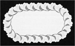 Serwetka ŻAKARDOWA 30x50 cm biała (wzór: W164)  - 1 szt