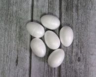 Jajka styropianowe do zdobienia 10 cm - kpl 6 szt