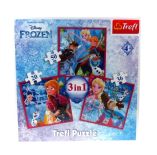 Puzzle 3 w 1 Frozen - Zimowa magia