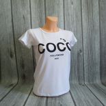 Koszulka, T-SHIRT damski z czarnym nadrukiem COCO Holltwood made