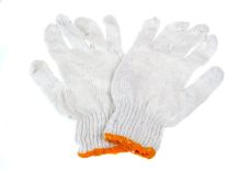 Rękawice ogrodowe materiałowe białe - 1 para