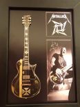 Mini gitara James Hetfield - Metallica w ramce  FMG-006