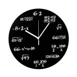 Zegar matematyka czarny