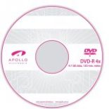 DVD +-R 4x Płyta APOLLO 4,7GB data,120min.VIDEO