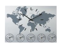 Zegar ścienny World Time alu by Karlsson