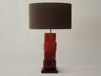 Lampa stołowa CHANELA czerwona 40x17x61cm [AZ02329]