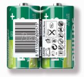 2 x bateria cynkowo-węglowa Philips LongLife R20 D (taca)