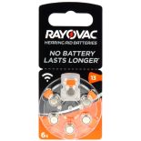 6 x baterie do aparatów słuchowych Rayovac Acoustic Special 13
