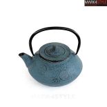 Zaparzacz czajnik żeliwny do herbaty 0,8 L niebieski