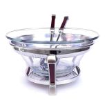 Miska Salaterka + Sztućce z elementami drewna