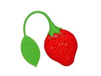 Silikonowy zaparzacz do herbaty , ziół - Truskawka