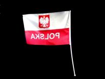 Flaga POLSKA na kijku 45cm x 28,5cm