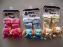 SKARPETKA Z GRZECHOTKĄ FROTE 0-3;3-6;6-12 MIESIĘCY