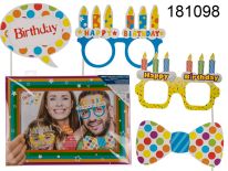  Akcesoria do zdjęć na patykach z ramką - Happy Birthday Urodziny
