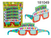  Okulary papierowe Happy Birthday (4 szt)