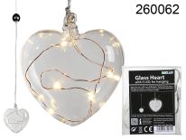  Szklane serce 5 LED