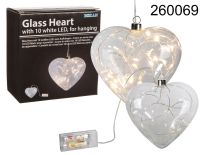  Szklane serce 10 LED