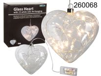  Szklane serce 15 LED