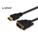 Elmak SAVIO CL-10 Kabel HDMI AM 19pin - DVI-D M 18+1 4Kx2K 1,5m
