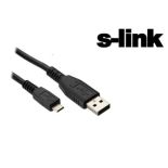 Kabel S-link SL-62A USB MICRO AM-MBM5P  0,8M Black