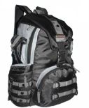 BP171  Plecak Uniwersalny Szkolny Turystyczny Wspinaczkowy Sportowy Miejski Blogerski Wycieczkowy Kolor czarny/szary