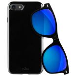 PURO Sunny Kit - Zestaw etui iPhone 8 / 7 + składane okulary przeciwsłoneczne (czarny)