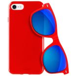 PURO Sunny Kit - Zestaw etui iPhone 8 / 7 + składane okulary przeciwsłoneczne (czerwony)