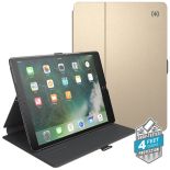 Speck Balance Folio Metallic - Etui iPad 9.7" (2018/2017) / iPad Pro 9.7" / iPad Air 2 / iPad Air w/Magnet & Stand up (Textured White Gold/Graphite Grey)