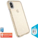 Speck Presidio Clear with Glitter - Etui iPhone X (Gold Glitter/Clear)