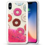Zizo Liquid Glitter Star Case - Etui iPhone X (Donuts)