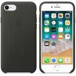 Apple Leather Case - Skórzane etui iPhone 8 / 7 (grafitowy)