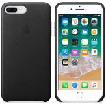 Apple Leather Case - Skórzane etui iPhone 8 Plus / 7 Plus (czarny)