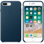 Apple Leather Case - Skórzane etui iPhone 8 Plus / 7 Plus (galaktyczny błękit)