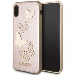 Guess Studs & Sparkles - Etui iPhone X (różowo złoty)