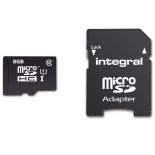 Integral UltimaPro - Karta pamięci 8GB microSDHC/XC 40MB/s Class 10 UHS-I U1 + Adapter