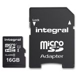 Integral UltimaPro - Karta pamięci 16GB microSDHC/XC 40MB/s Class 10 UHS-I U1 + Adapter
