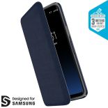 Speck Presidio Folio - Etui Samsung Galaxy S9 z kieszenią na karty + stand up (Heathered Eclipse Blue/Eclipse Blue/Gunmetal Grey)