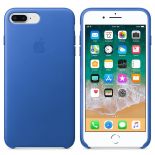 Apple Leather Case - Skórzane etui iPhone 8 Plus / 7 Plus (ostry błękit)