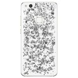PURO Glam Ice Light Cover - Etui Huawei P20 Lite z metalicznymi elementami srebra