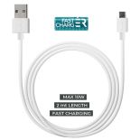 PURO Fast Charging Plain Cable - Kabel USB-A 2.0 do micro USB do ładowania i synchronizacji danych, 2 m, 2 A (biały)