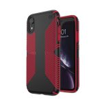 Speck Presidio Grip - Etui iPhone XR (Black/Dark Poppy Red)